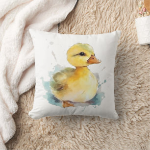 Bébé Canard Aquarelle Jeu Oreiller