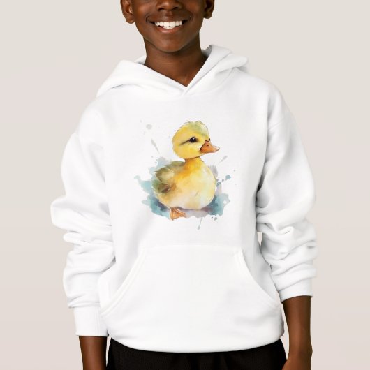 Bébé Canard aquarelle Sweat - shirt à capuche de r (Devant)