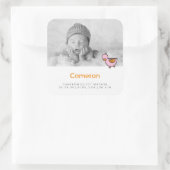 Bébé Canard Photo Girl Sticker Faire-part de naiss (Sac)