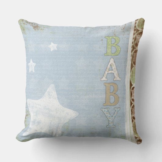 Bébé Carré Jeu oreiller bleu (Recto)