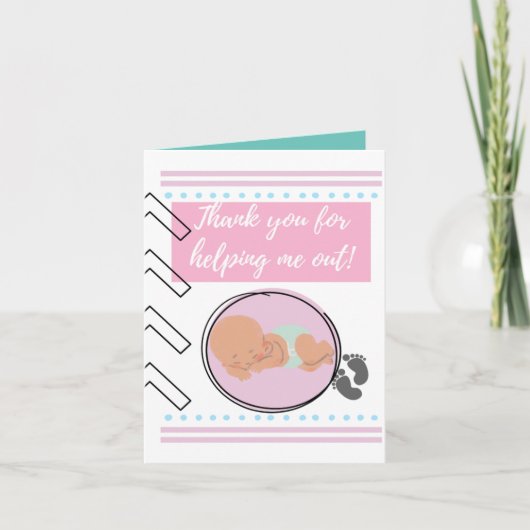 Bébé carte de remerciements pour Doulas, sages-fem (Devant)