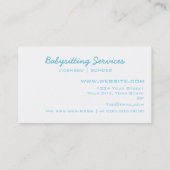 Bébé Carte de visite Sitter Pacifique bleu (Dos)