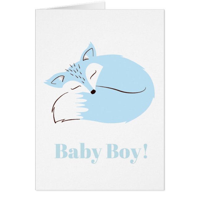 Bébé ! Carte - Fox de bleus layette (Devant)