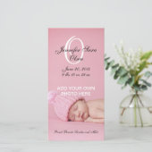 Bébé Carte photo fille Faire-part de naissance (Debout devant)