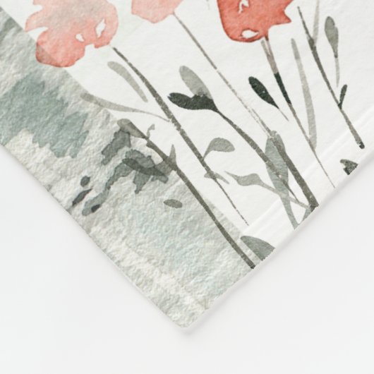 Bébé cerf couverture en bois | 50x60 polaire (Coin)