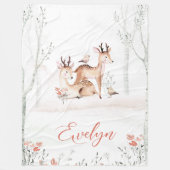 Bébé cerf couverture en bois | Ceinture 60x80 (Devant)