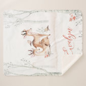 Bébé cerf couverture en bois | Sherpa 50x60 (Devant (Horizontal))