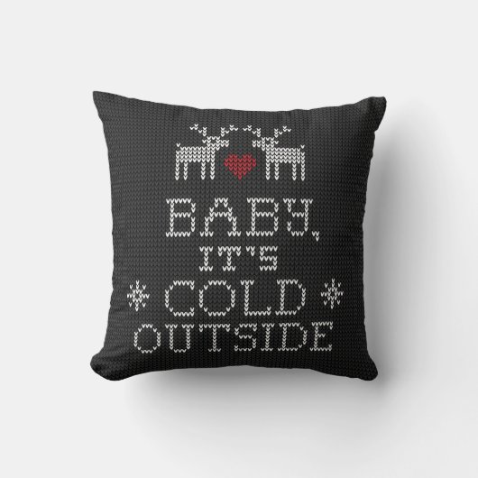 Bébé c'est coussin extérieur froid de noir de Knit (Recto)