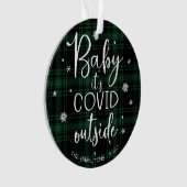 Bébé c'est Covid dehors drôle de Noël vert (devant)