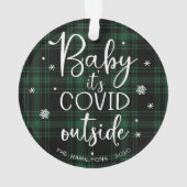 Bébé c'est Covid dehors drôle de Noël vert (dos)