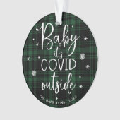 Bébé c'est Covid dehors drôle de Noël vert (devant)