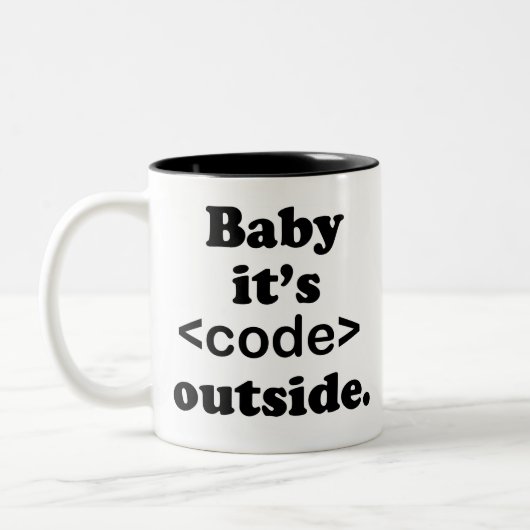 Bébé C'est du code à l'extérieur de la Mug (Gauche)
