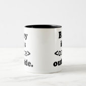 Bébé C'est du code à l'extérieur de la Mug (Centre)