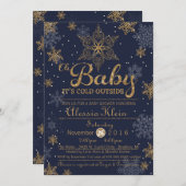 Bébé c'est extérieur froid, invitation de douche (Devant / Derrière)