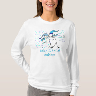 Bébé c'est extérieur froid, T-shirt de bonhomme de