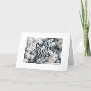 **BÉBÉ C'EST FROID À L'EXTÉRIEUR** CARTE DE VACANC