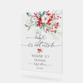 Bébé c'est froid dehors Baby shower floral Bienven (Angle)