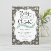 Bébé c'est froid dehors Baby shower Invitation (Debout devant)