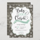 Bébé c'est froid dehors Baby shower Invitation (Devant / Derrière)
