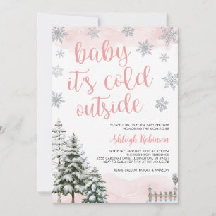 Bébé c'est froid dehors Invitation Baby shower fil