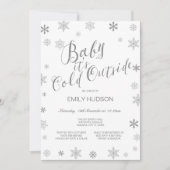 Bébé C'est Froid Dehors Invitation Editable pour B (Devant)