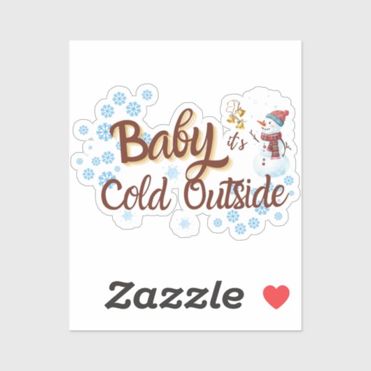 Bébé C'est froid Sticker extérieur (Feuille)