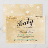 Bébé c'est invitation extérieur froid de baby (Devant / Derrière)