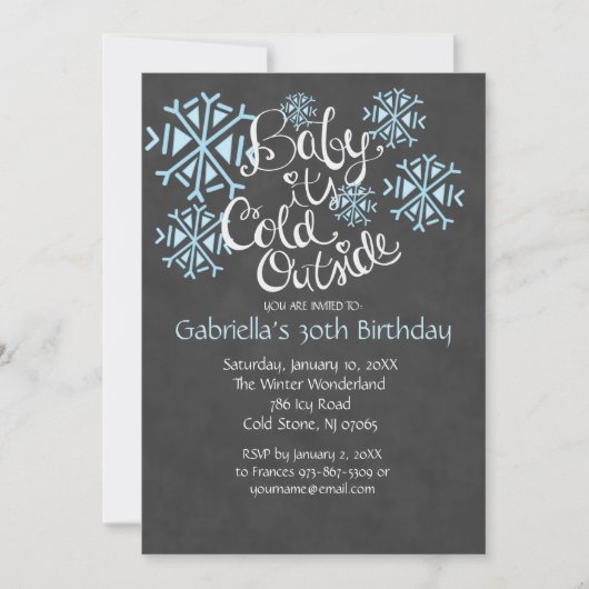 Bébé c'est invitation extérieure froide (Devant)