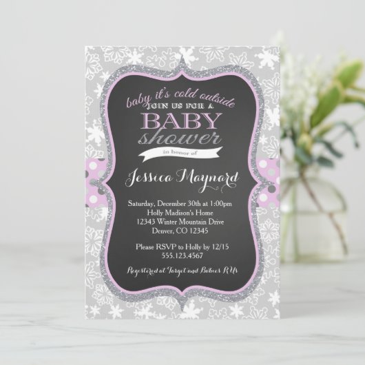 bébé c'est invitation extérieure froide de baby (Debout devant)