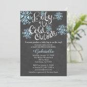 Bébé c'est invitation extérieure froide de douche (Debout devant)