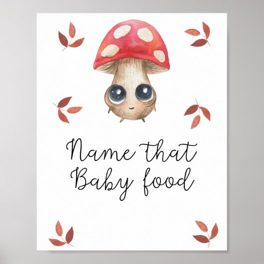 Bébé champignon - affiche de douche pour bébé à no (Devant)