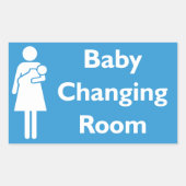 Bébé Changer de chambre Signal Sticker rectangulai (Devant)