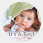 Bébé chatte chatte Stickers avec votre photo bébé (Devant)