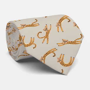 Bébé Cheetah Étire Cravate orange et taupe