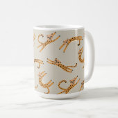 Bébé Cheetah Étire Orange et Taupe Mug (Devant droit)