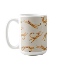 Bébé Cheetah Étire Orange et Taupe Mug