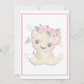 Bébé Cheetah Invitation fête d'anniversaire (Dos)