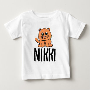 BÉBÉ CHEMISE T-SHIRT POUR TOUT-PETITES FILLE NOM CHAT R