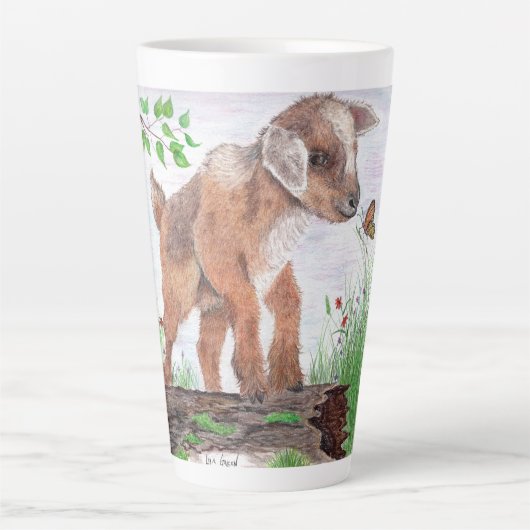 Bébé chèvre Latte Mug (Devant)
