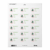 Bébé chèvre Noël étiquette cadeau Sticker (Feuille entière)