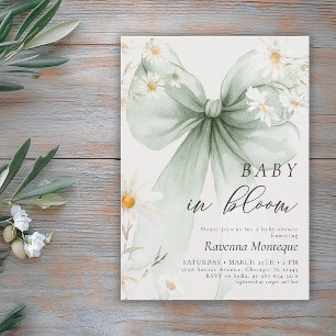 Bébé Chic en Fleur Invitation pour Baby Shower aux