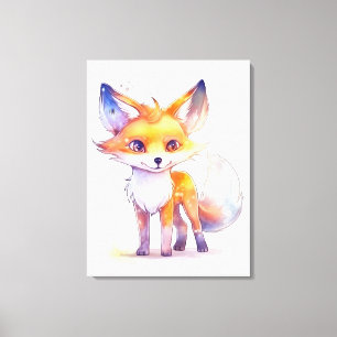 Bébé chic Fox toile étirée Imprimer