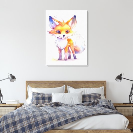 Bébé chic Fox toile étirée Imprimer (Insitu(Chambre))