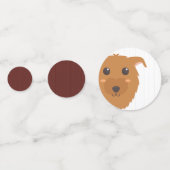 Bébé Chien Maroon Baby shower Confetti (Derrière)