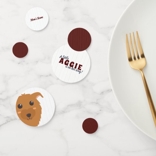 Bébé Chien Maroon Baby shower Confetti (Groupe)