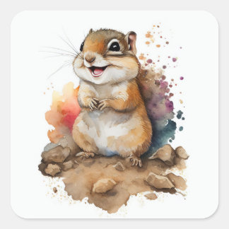 Bébé Chipmunk Woodland Animal Art autocollant