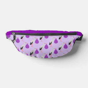 Bébé cigogne motif violet genre neutre