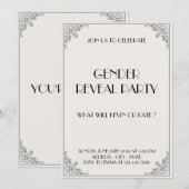 Bébé classique Genre Reveal Party Invitation (Devant / Derrière)