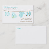 Bébé Clothesline Maman Cartes d'appel (Devant / Derrière)