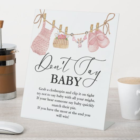 Bébé Clothesline ne dit pas signe de fête de bébé (In SItu)